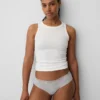 Organic Stretch Cotton Lace-Trim Hipster