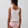 Organic Stretch Cotton Lace-Trim Hipster