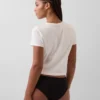 Organic Stretch Cotton Lace-Trim Hipster