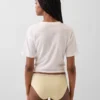 Organic Stretch Cotton Lace-Trim Hipster