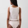 Organic Stretch Cotton Lace-Trim Hipster