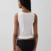 Organic Stretch Cotton Lace-Trim Hipster