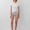 Organic Stretch Cotton Lace-Trim Hipster