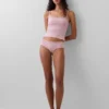 Organic Stretch Cotton Lace-Trim Hipster
