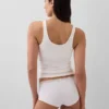 Organic Stretch Cotton Lace-Trim Shorty