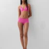Organic Stretch Cotton Lace-Trim Shorty