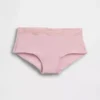 Organic Stretch Cotton Lace-Trim Shorty