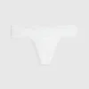 Organic Stretch Cotton Lace-Trim Thong