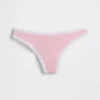 Organic Stretch Cotton Lace-Trim Thong