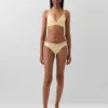 Organic Stretch Cotton Lace-Trim Thong
