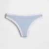 Organic Stretch Cotton Lace-Trim Thong