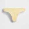 Organic Stretch Cotton Lace-Trim Thong