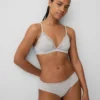 Organic Stretch Cotton Lace-Trim Triangle Bra