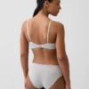 Organic Stretch Cotton Lace-Trim Triangle Bra