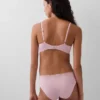 Organic Stretch Cotton Lace-Trim Triangle Bra
