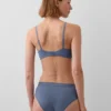 Organic Stretch Cotton Lace-Trim Triangle Bra