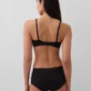 Organic Stretch Cotton Lace-Trim Triangle Bra