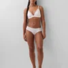 Organic Stretch Cotton Lace-Trim Triangle Bra