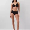 Organic Stretch Cotton Lace-Trim Triangle Bra
