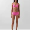 Organic Stretch Cotton Lace-Trim Triangle Bra