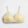 Organic Stretch Cotton Lace-Trim Triangle Bra