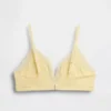 Organic Stretch Cotton Lace-Trim Triangle Bra