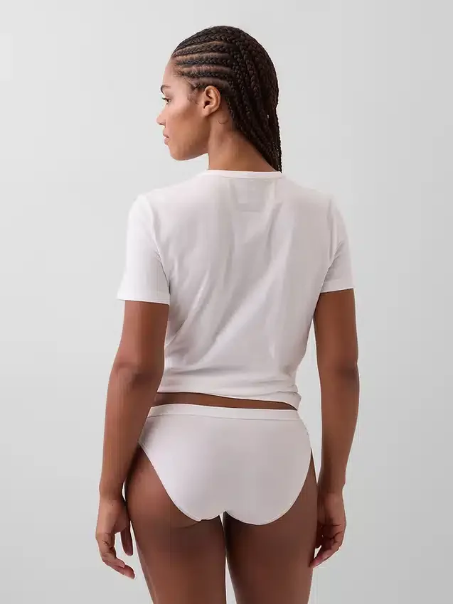 Organic Stretch Cotton Logo Bikini
