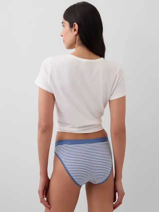 Organic Stretch Cotton Logo Bikini