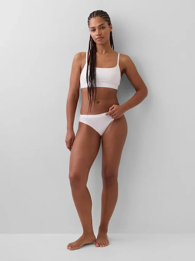 Organic Stretch Cotton Logo Bikini