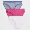 Organic Stretch Cotton Logo Bikini (3-Pack)