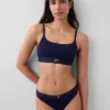 Organic Stretch Cotton Logo Bralette