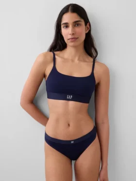 Organic Stretch Cotton Logo Bralette