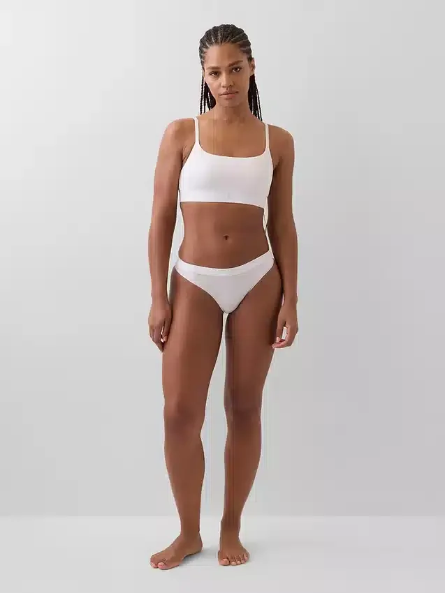 Organic Stretch Cotton Logo Bralette