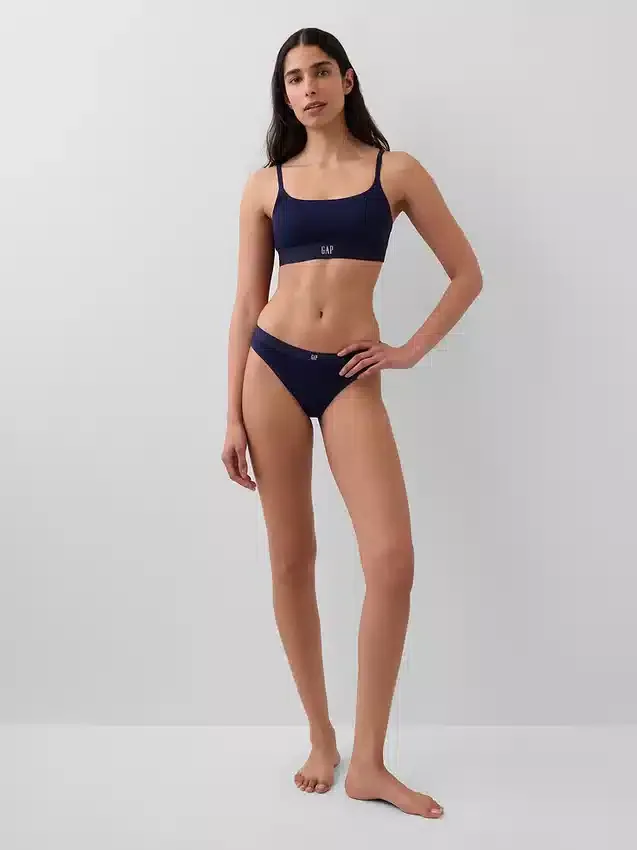 Organic Stretch Cotton Logo Bralette