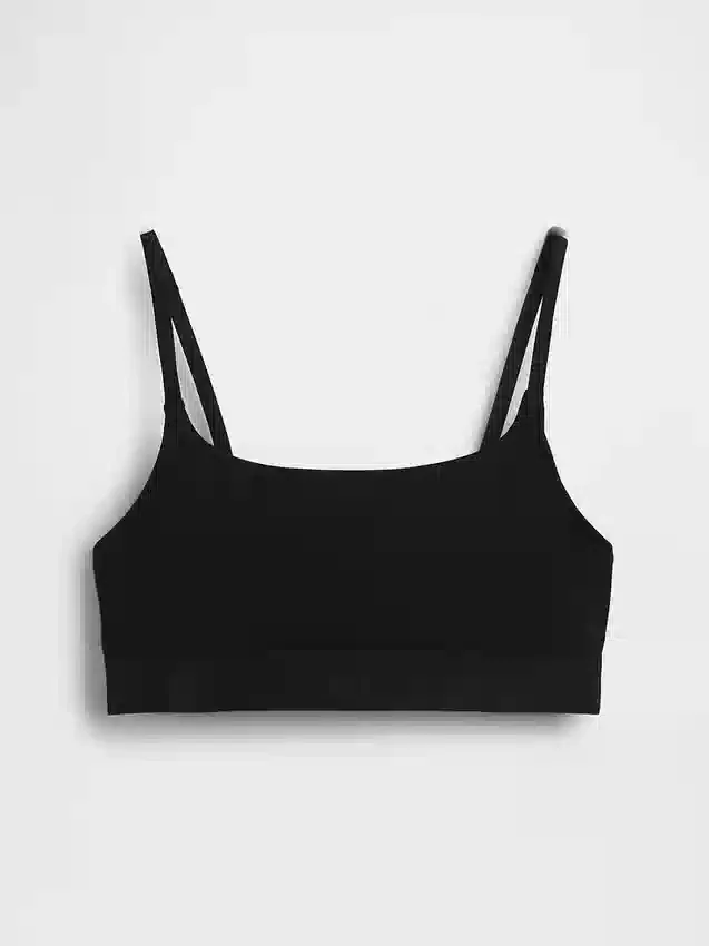 Organic Stretch Cotton Logo Bralette