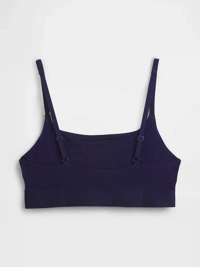Organic Stretch Cotton Logo Bralette