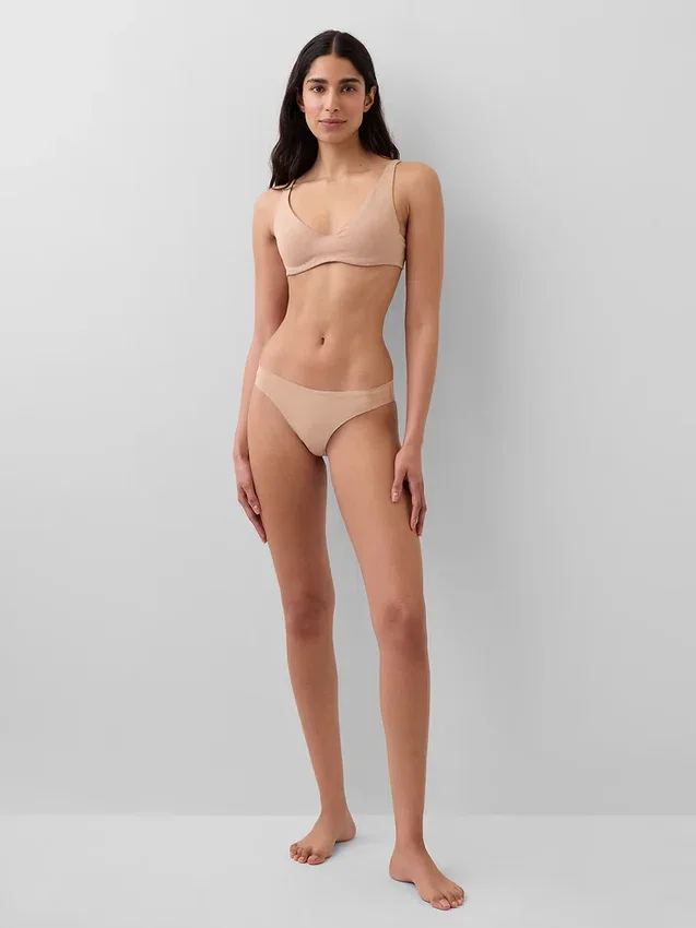 Organic Stretch Cotton No Show Bikini