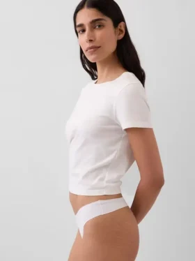 Organic Stretch Cotton No Show Thong