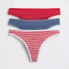 Organic Stretch Cotton Thong (3-Pack)