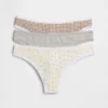 Organic Stretch Cotton Thong (3-Pack)
