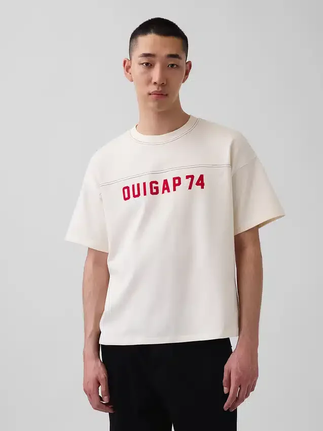 Ouigap Heavyweight Crop Logo T-Shirt