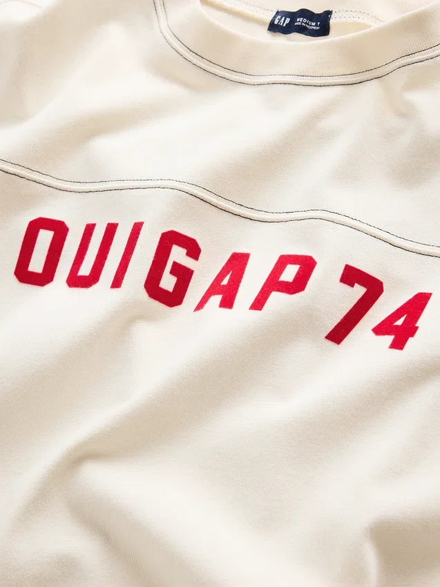 Ouigap Heavyweight Crop Logo T-Shirt