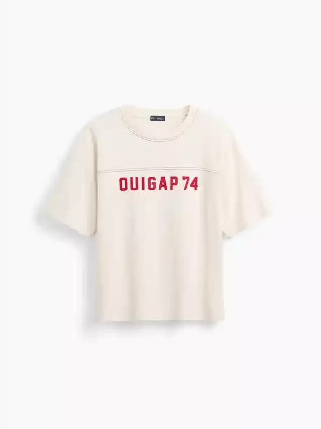 Ouigap Heavyweight Crop Logo T-Shirt