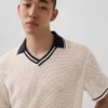 Ouigap Mesh Polo Sweater