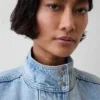 Oversized Denim Bomber Jacket