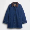 Oversized Denim Car Coat