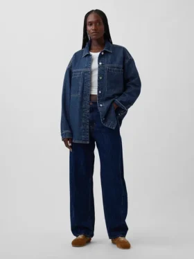 Oversized Denim Shirt Jacket