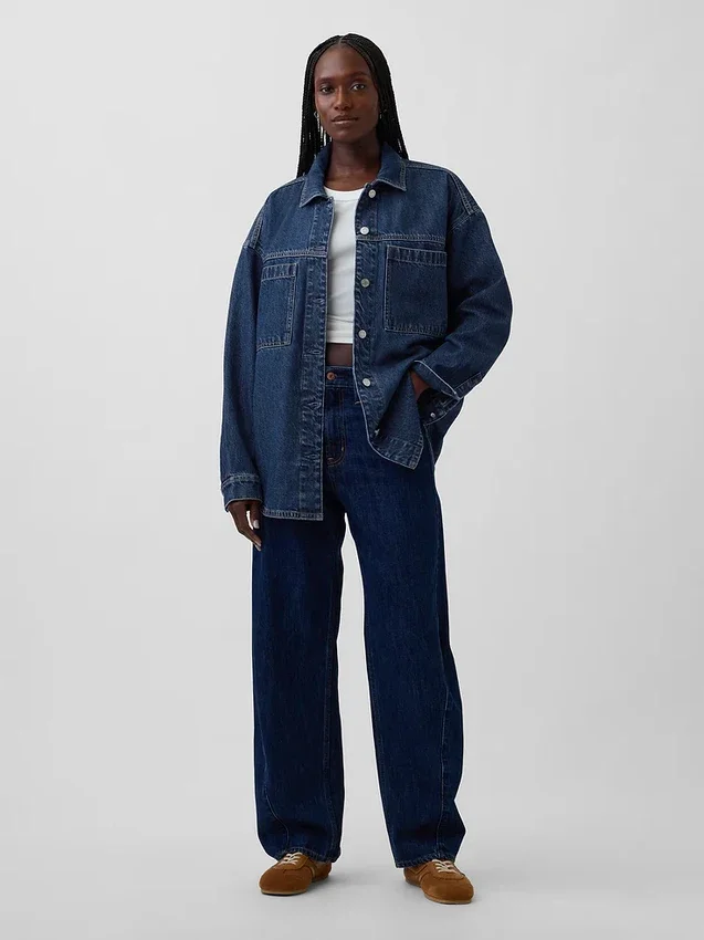 Oversized Denim Shirt Jacket