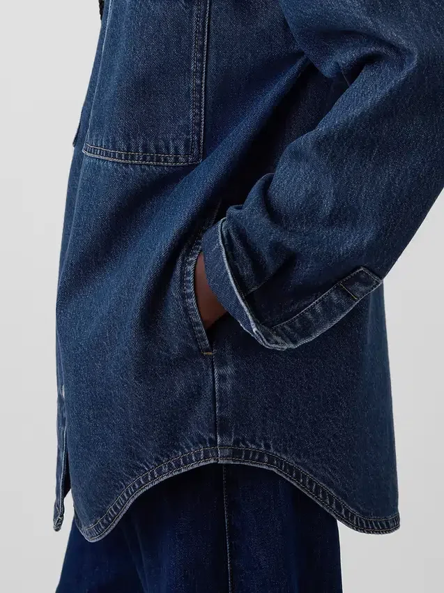 Oversized Denim Shirt Jacket