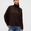 Oversized Pointelle Turtleneck